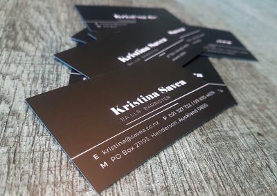 Matt laminate business cards