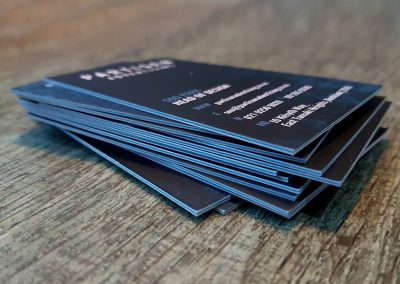 Bright blue 3 layer duplexed card