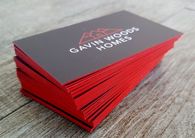 Bold coloured sides on NZ business cards