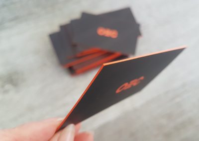 Coloured sides on NZ business cards