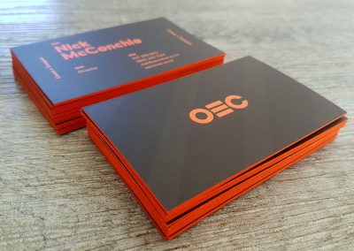 Painted sides on NZ business cards