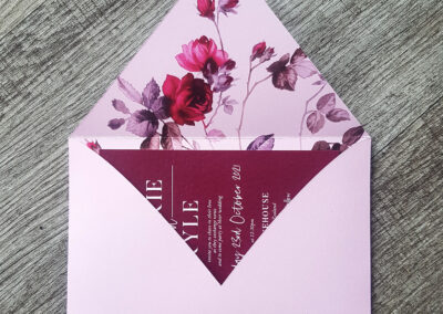 custom lilac floral envelope nz made