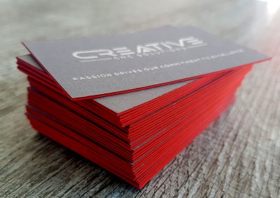 Red edges on NZ business cards