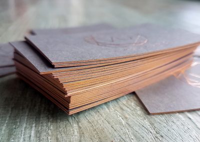 Foiled edge look with rose gold coloured sides