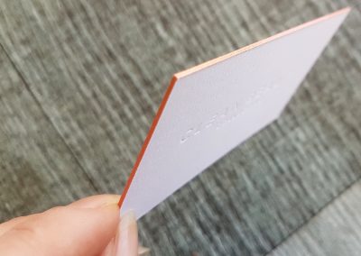 Auckland card printer with specialty print finishes like coloured edging