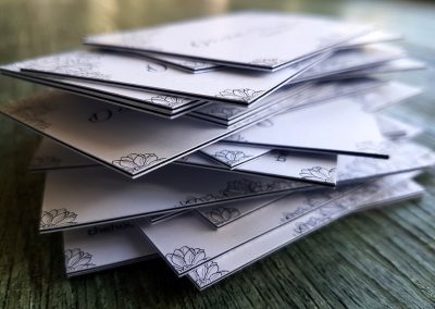 Ultra thick business cards created by New Zealand printing studio Pinc