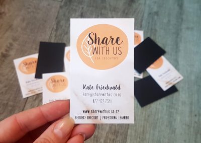Duplexed business cards, NZ